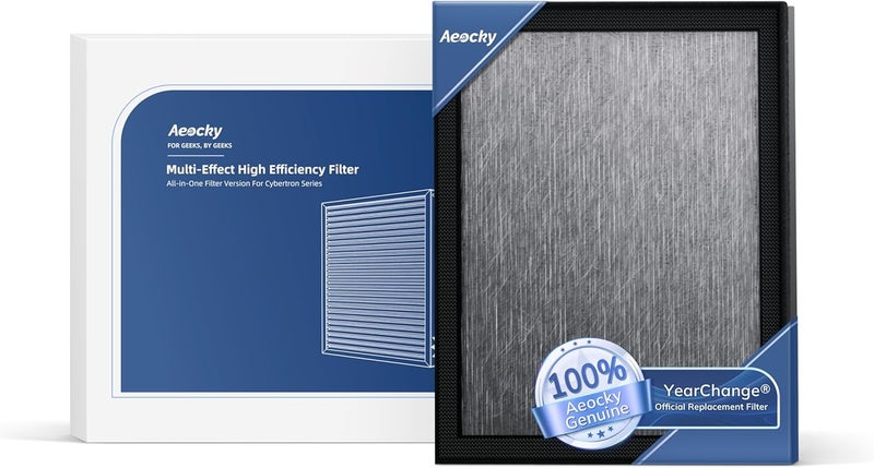 AEOCKY Air Filter for Model Cybertron, 5-in-1 Filter with Washable Pre-Filter, for Pollen Wildfire Smoke Dust Pet Dander Odor and Household Pollutants, 1 Pack - Image 1